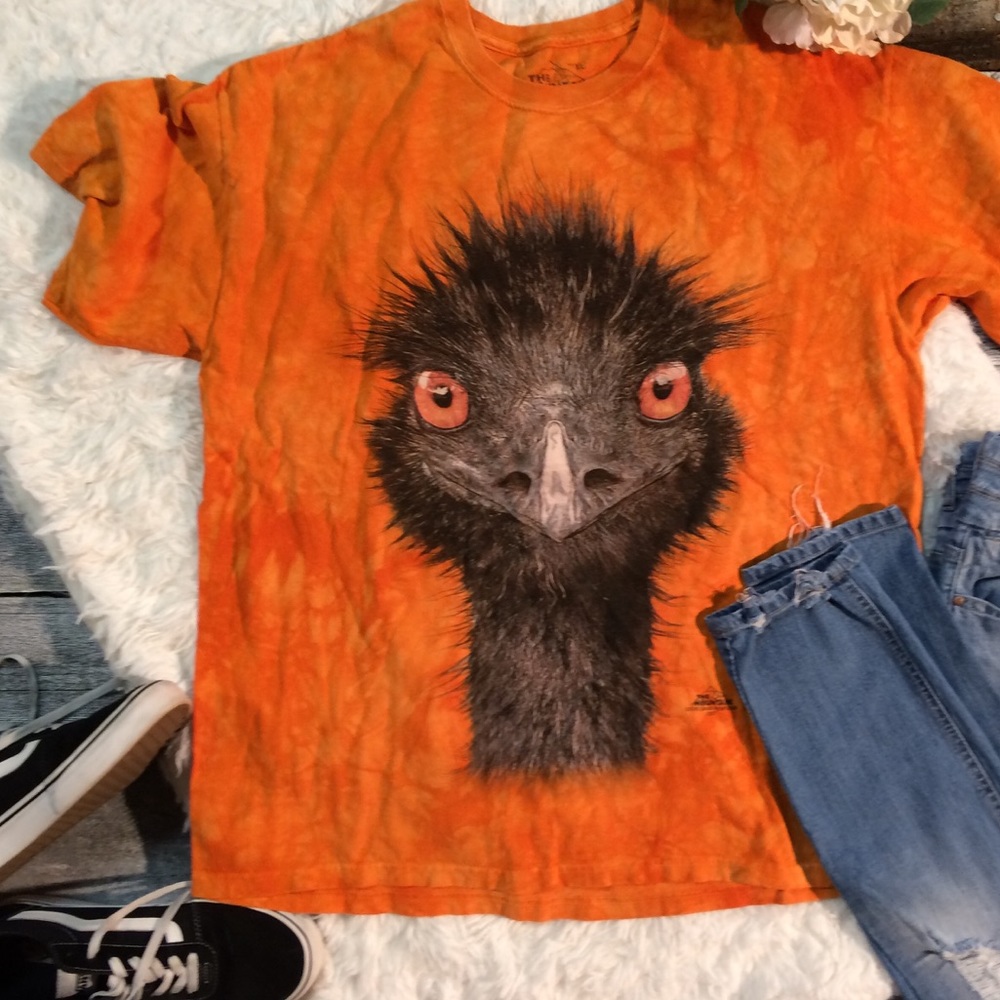 Orange ostrich T-shirt